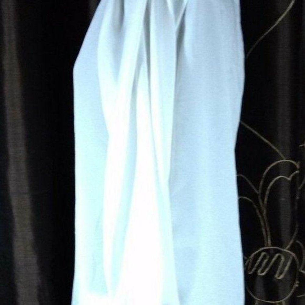 Stitch Fix Renee C White Sheer V Neck Blouse Sz M - Picture 7 of 8